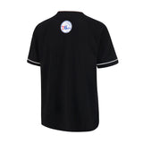 Ultra Game Men’s NBA Official Super Soft Button Down Jersey Baseball Shirt | Philadelphia 76ers