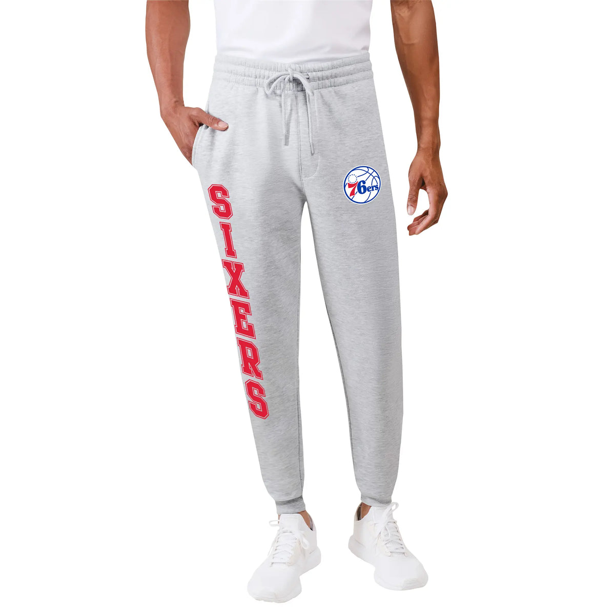 Ultra Game Men's NBA Official Super Soft Team Jogger Sweatpants | Philadelphia 76ers
