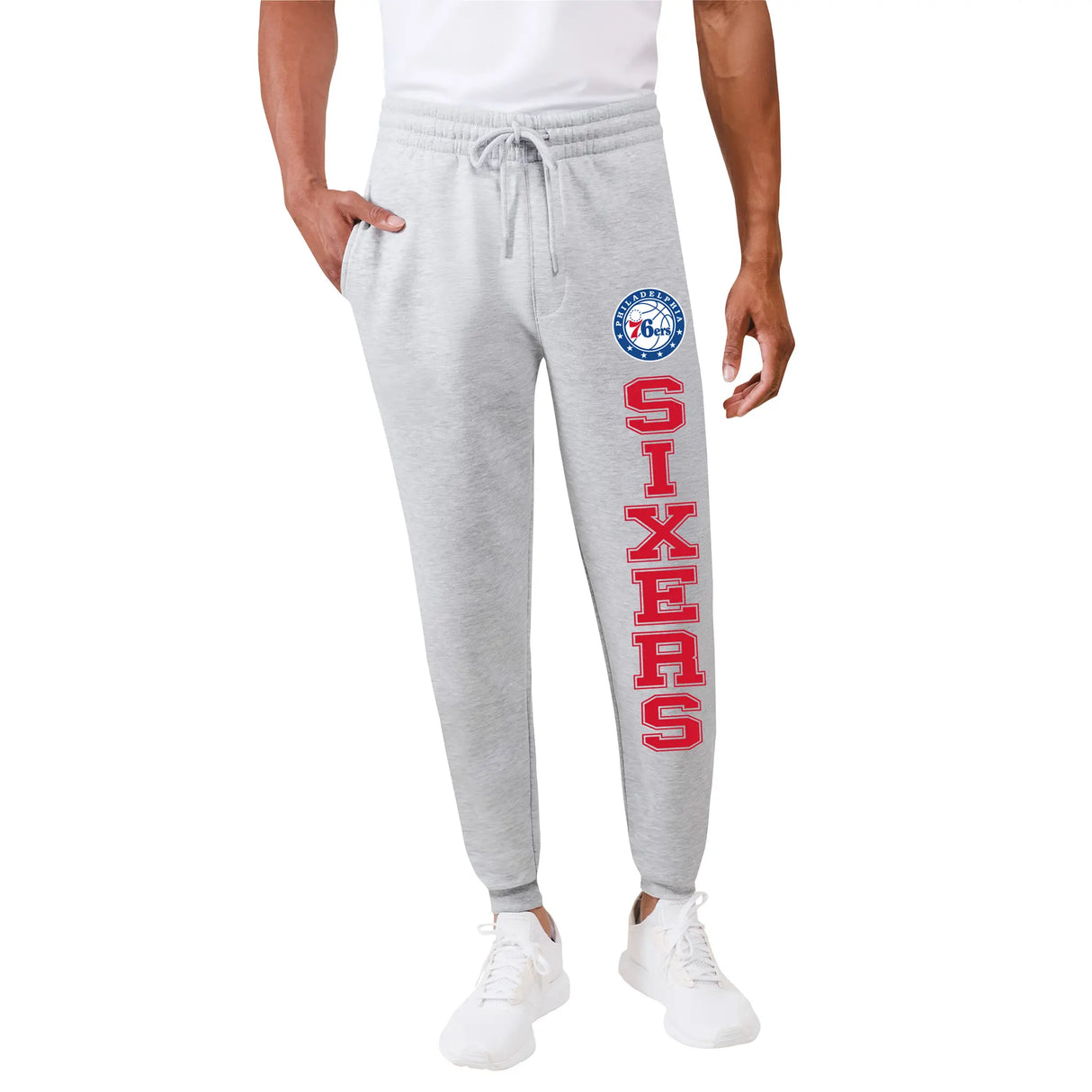 Ultra Game Men's NBA Official Super Soft Team Jogger Sweatpants | Philadelphia 76ers