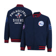 Ultra Game Men’s NBA Official Game Time Varsity Jacket | Philadelphia 76ers