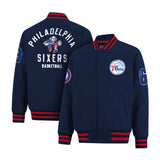 Ultra Game Men’s NBA Official Game Time Varsity Jacket | Philadelphia 76ers