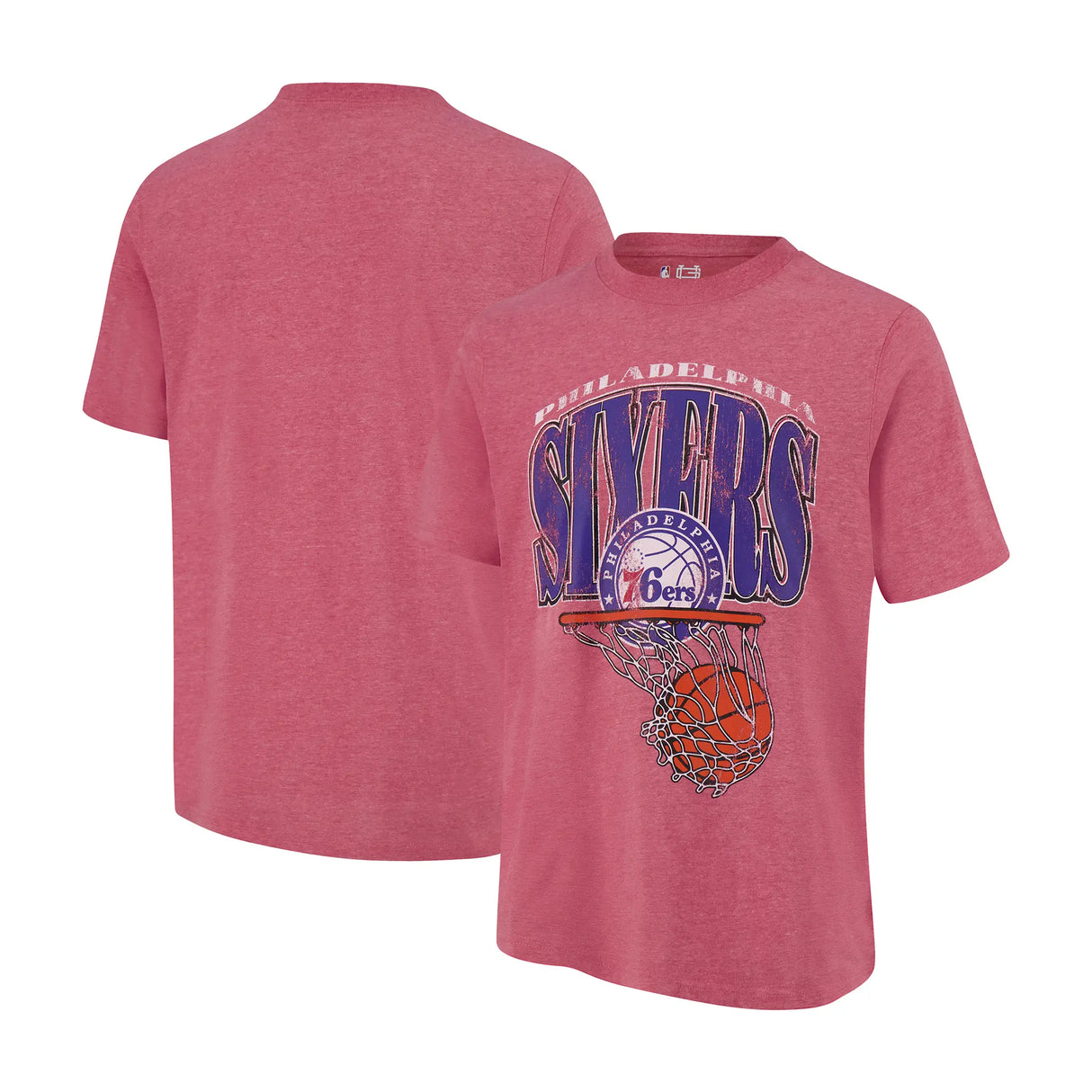 Ultra Game Men's NBA Official Hoops Short Sleeve T-Shirt | Philadelphia 76ers