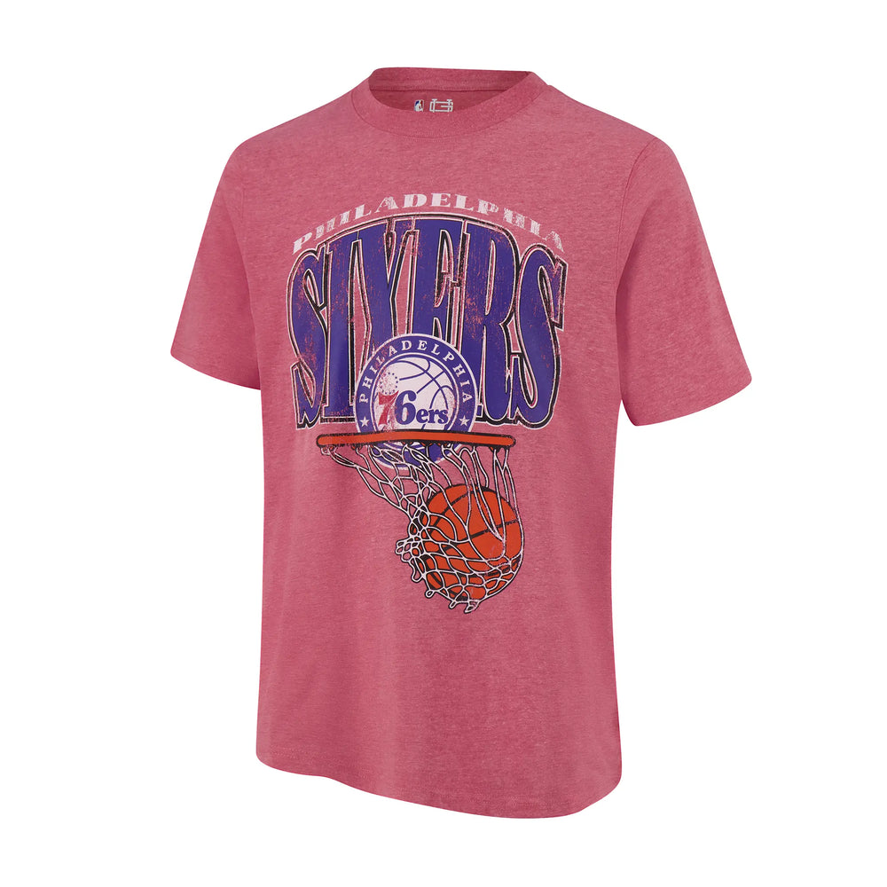 Ultra Game Men's NBA Official Hoops Short Sleeve T-Shirt | Philadelphia 76ers