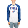 Ultra Game Men’s NBA Official Super Soft Raglan Baseball T-Shirt | Philadelphia 76ers
