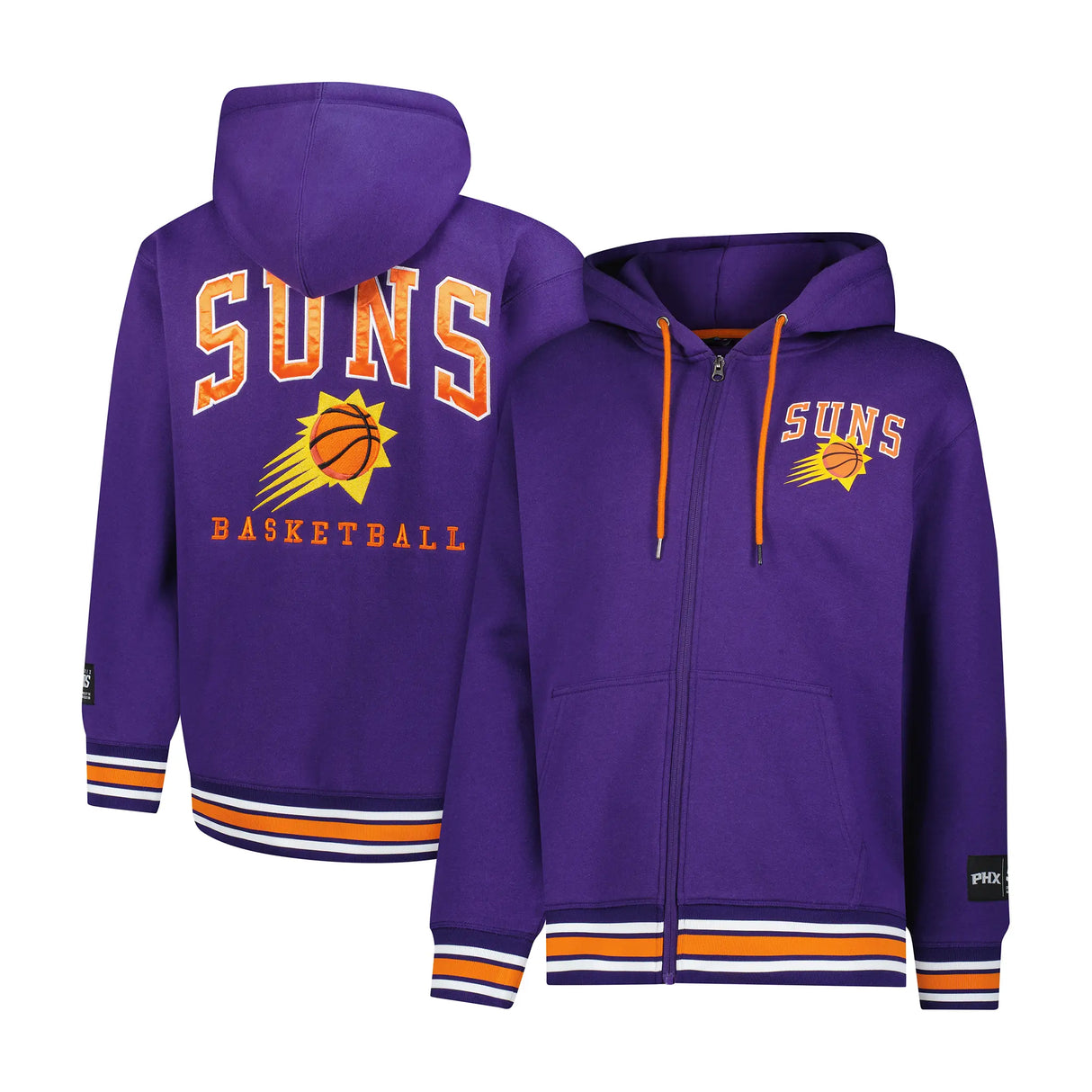 Ultra Game Men's NBA Official MVP Premium Quality Full Zip Hoodie Jacket | Phoenix Suns