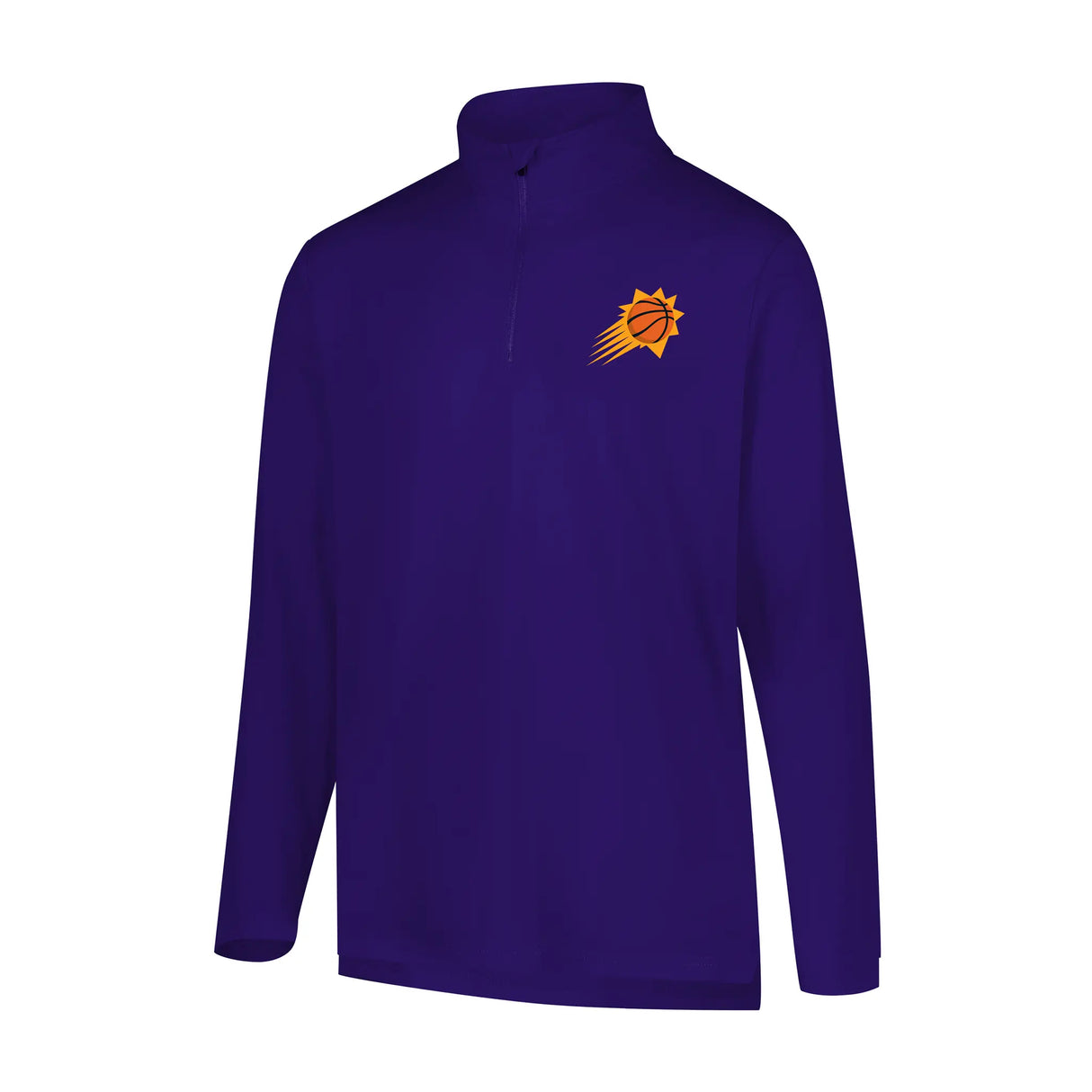 Ultra Game Men's NBA Official Super Soft Quarter Zip Long Sleeve T-Shirt | Phoenix Suns