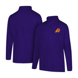 Ultra Game Men's NBA Official Super Soft Quarter Zip Long Sleeve T-Shirt | Phoenix Suns