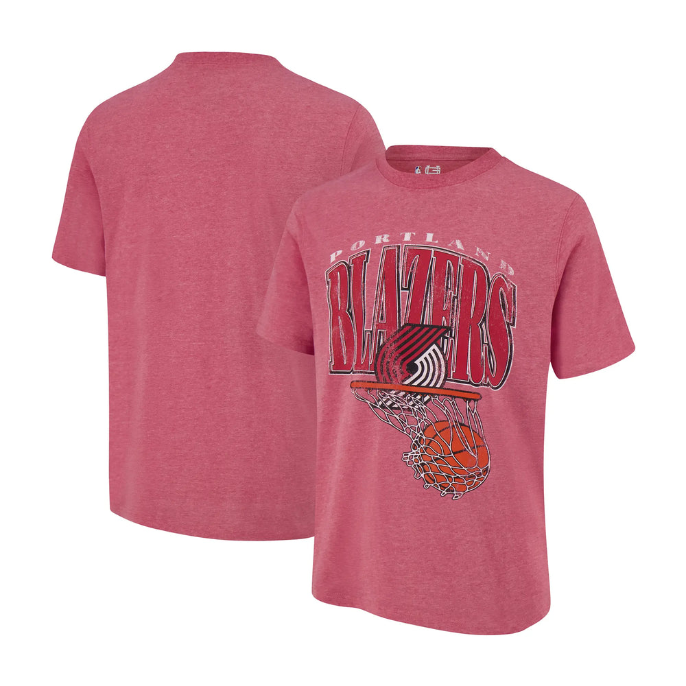 Ultra Game Men's NBA Official Hoops Short Sleeve T-Shirt | Portland Trail Blazers