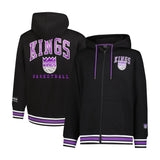 Ultra Game Men's NBA Official MVP Premium Quality Full Zip Hoodie Jacket | Sacramento Kings