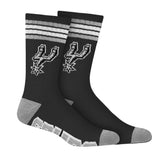 Ultra Game Men's NBA Official Athletic Cushioned Secure Fit Team Crew Socks - 3 Pack | San Antonio Spurs