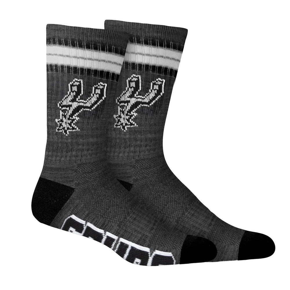 Ultra Game Men's NBA Official Athletic Cushioned Secure Fit Team Crew Socks - 3 Pack | San Antonio Spurs