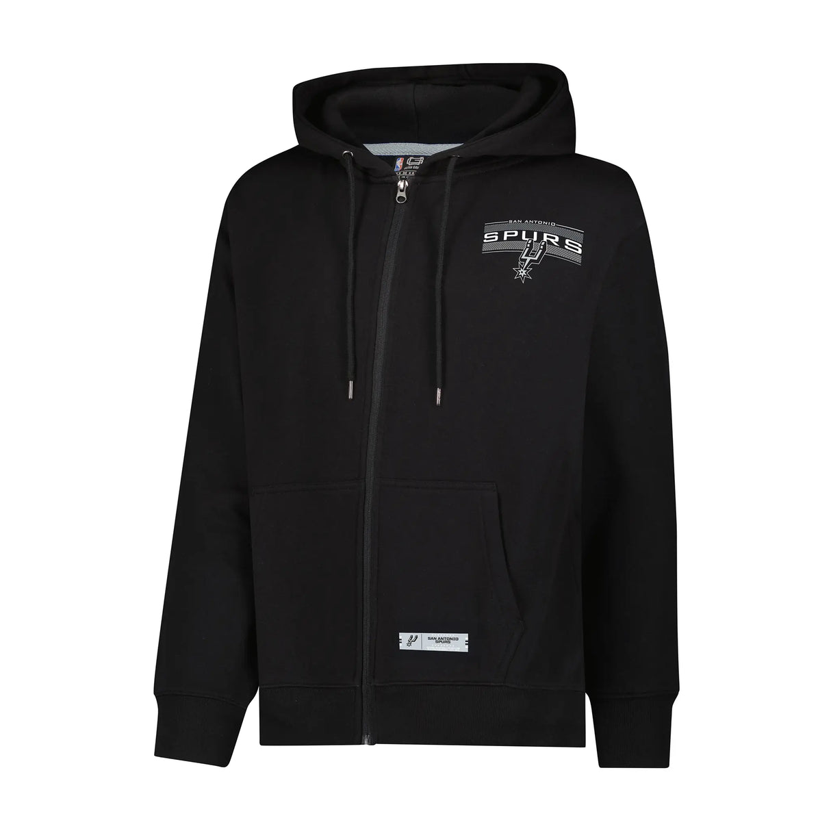Ultra Game Men's NBA Official Super Soft Driver Full Zip Hoodie Jacket Sweatshirt | San Antonio Spurs