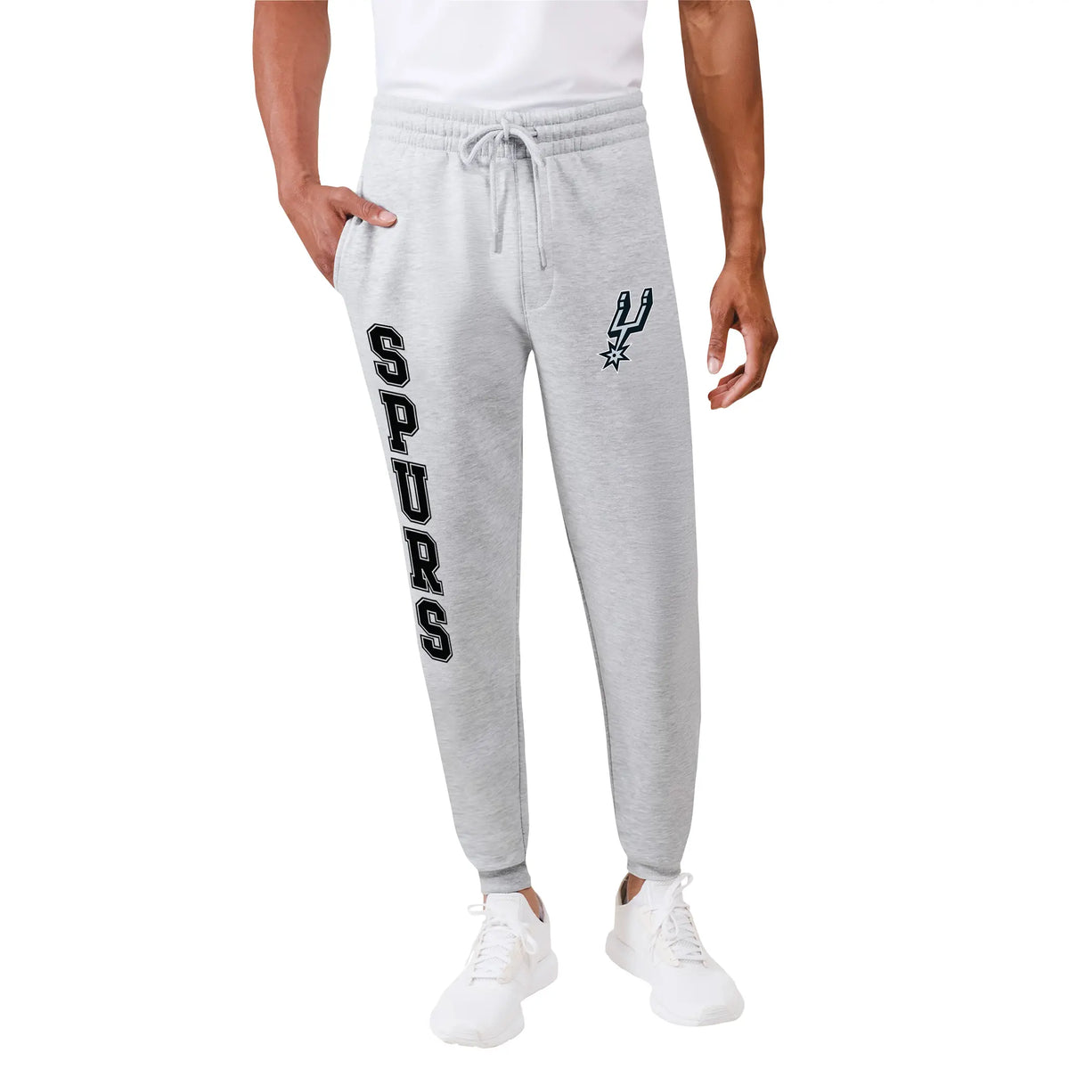 Ultra Game Men's NBA Official Super Soft Team Jogger Sweatpants | San Antonio Spurs