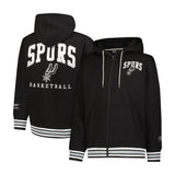 Ultra Game Men's NBA Official MVP Premium Quality Full Zip Hoodie Jacket | San Antonio Spurs