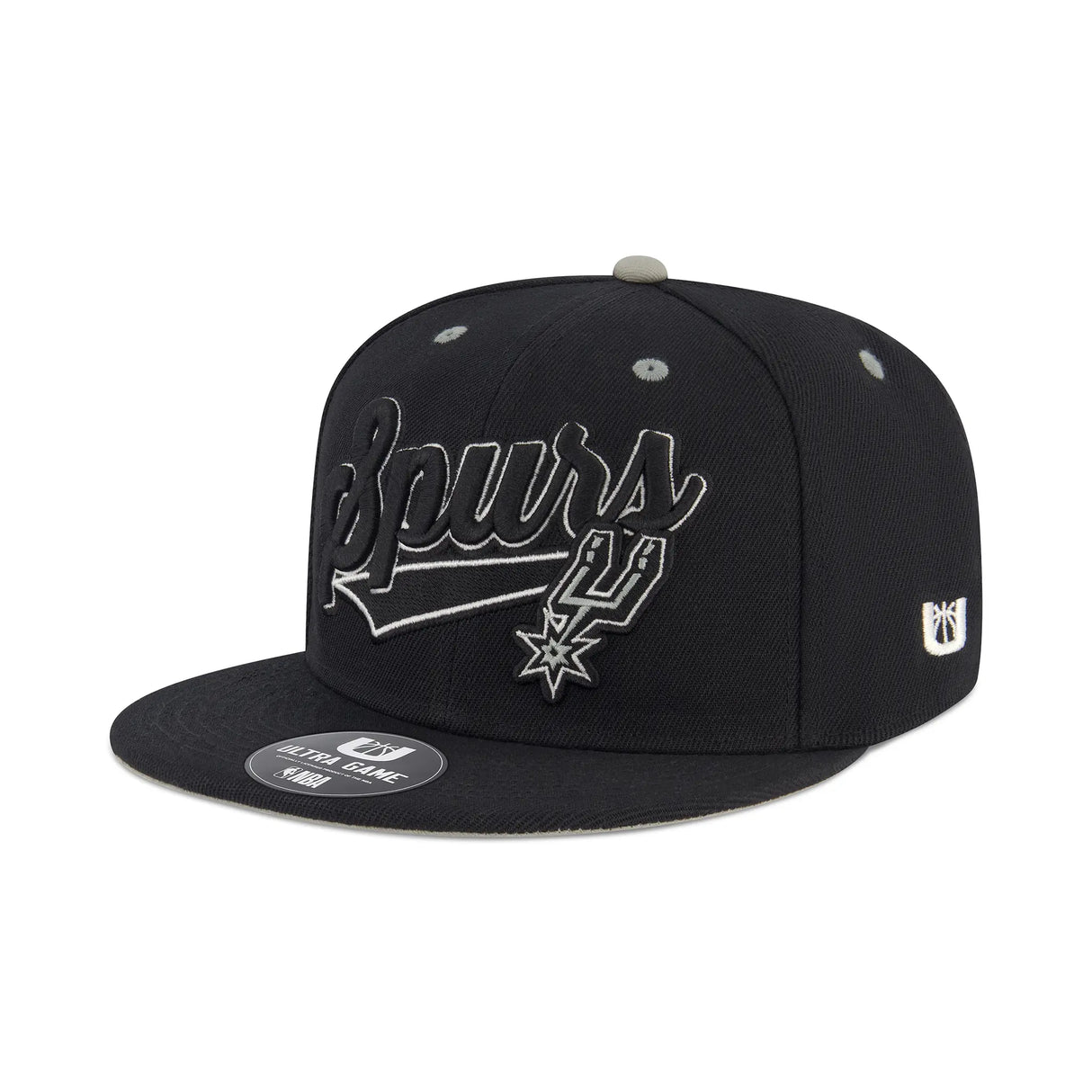 Ultra Game Men’s NBA Official Snap Back 3D Embroidered Team Logo Baseball Cap Hat | San Antonio Spurs