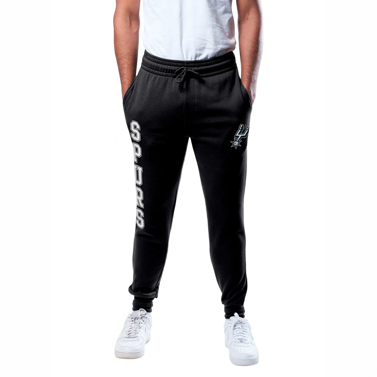 Ultra Game Men's NBA Official Super Soft Team Jogger Sweatpants | San Antonio Spurs