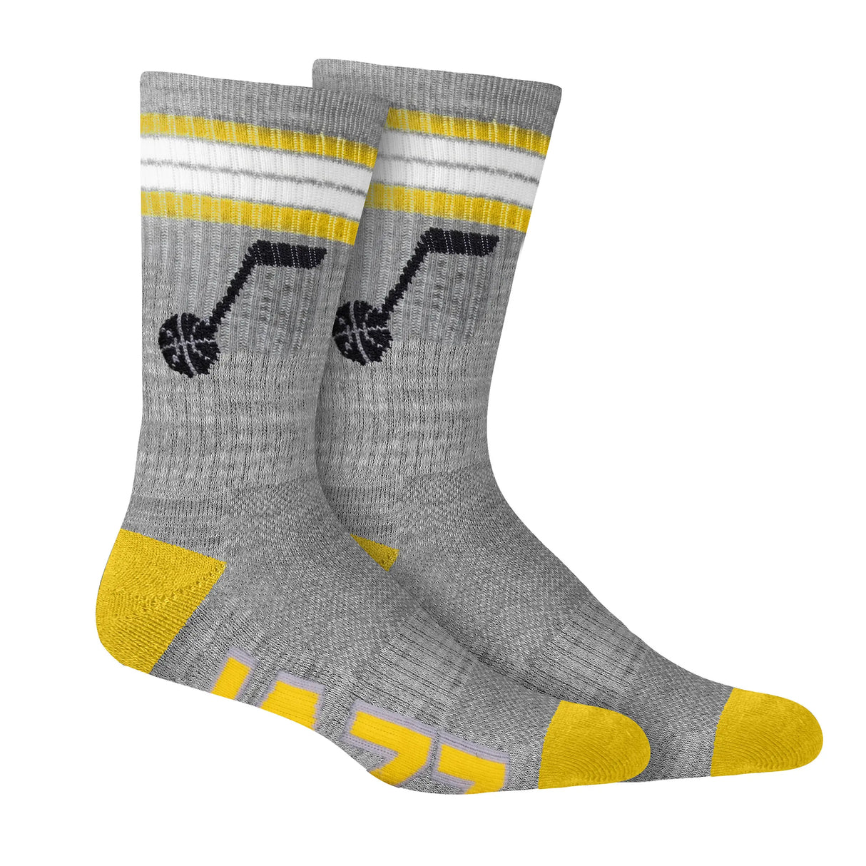 Ultra Game Men's NBA Official Athletic Cushioned Secure Fit Team Crew Socks - 3 Pack | Utah Jazz