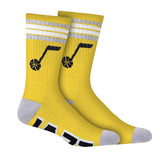 Ultra Game Men's NBA Official Athletic Cushioned Secure Fit Team Crew Socks - 3 Pack | Utah Jazz