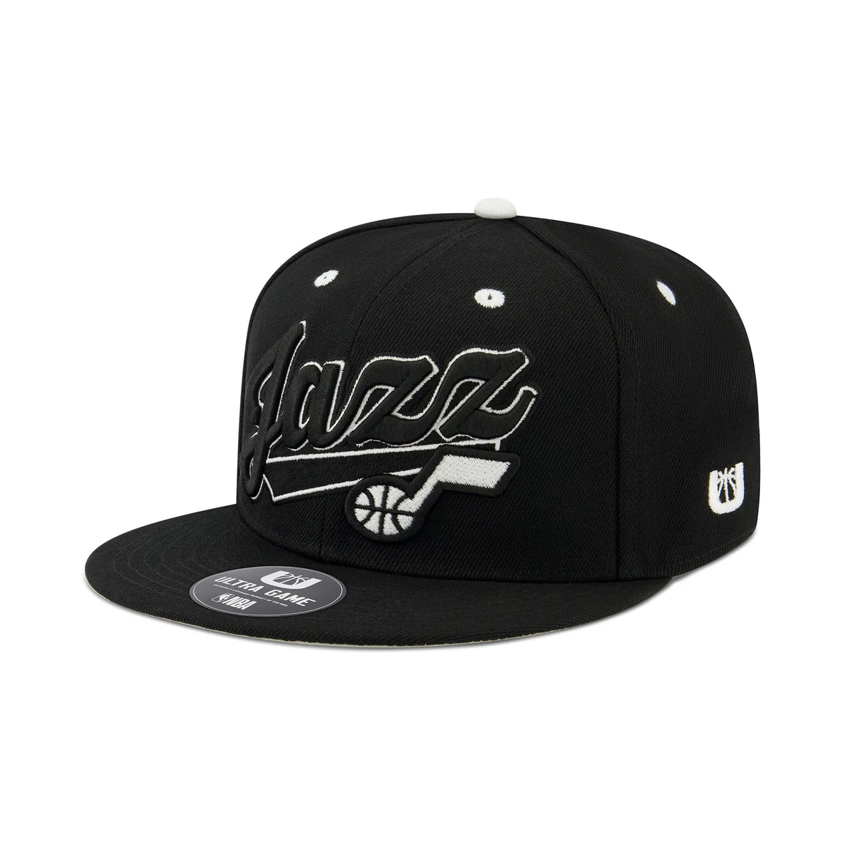 Ultra Game Men’s NBA Official Snap Back 3D Embroidered Team Logo Baseball Cap Hat | Utah Jazz