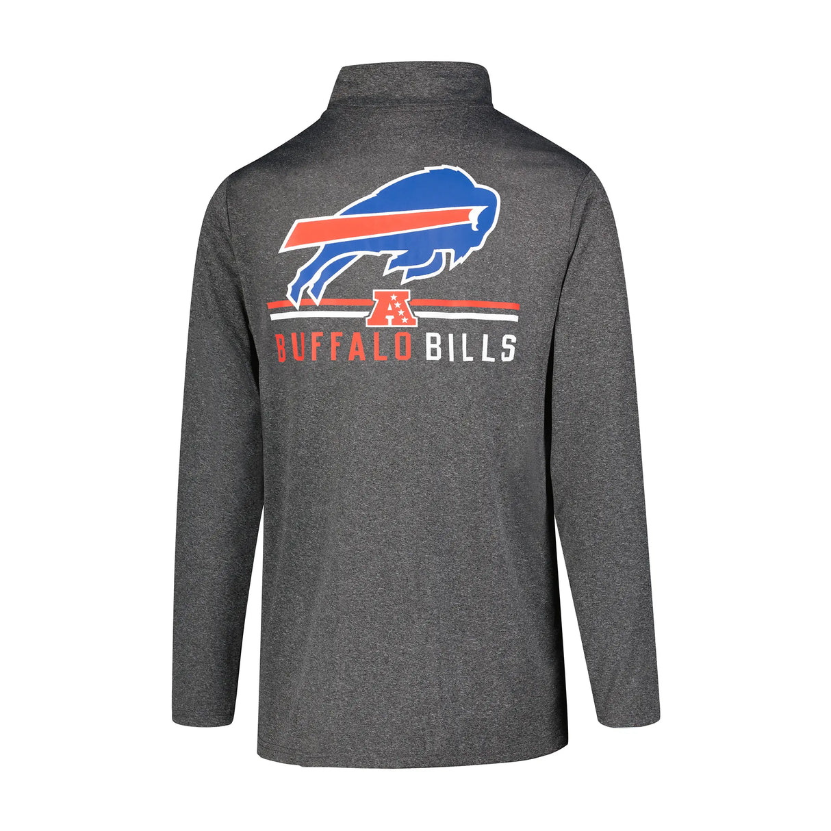 Ultra Game Men's NFL Official Super Soft Quarter Zip Long Sleeve T-Shirt