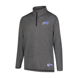 Ultra Game Men's NFL Official Super Soft Quarter Zip Long Sleeve T-Shirt | Buffalo Bills