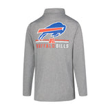 Ultra Game Men's NFL Official Super Soft Quarter Zip Long Sleeve T-Shirt