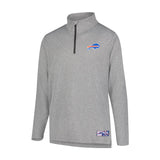 Ultra Game Men's NFL Official Super Soft Quarter Zip Long Sleeve T-Shirt