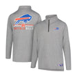Ultra Game Men's NFL Official Super Soft Quarter Zip Long Sleeve T-Shirt | Buffalo Bills