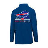Ultra Game Men's NFL Official Super Soft Quarter Zip Long Sleeve T-Shirt