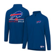 Ultra Game Men's NFL Official Super Soft Quarter Zip Long Sleeve T-Shirt