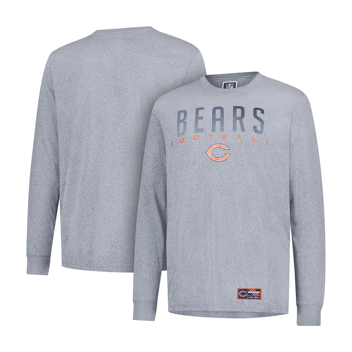 Ultra Game Men's NFL Official Game Day Long Sleeve T-Shirt | Chicago Bears