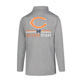 Ultra Game Men's NFL Official Super Soft Quarter Zip Long Sleeve T-Shirt