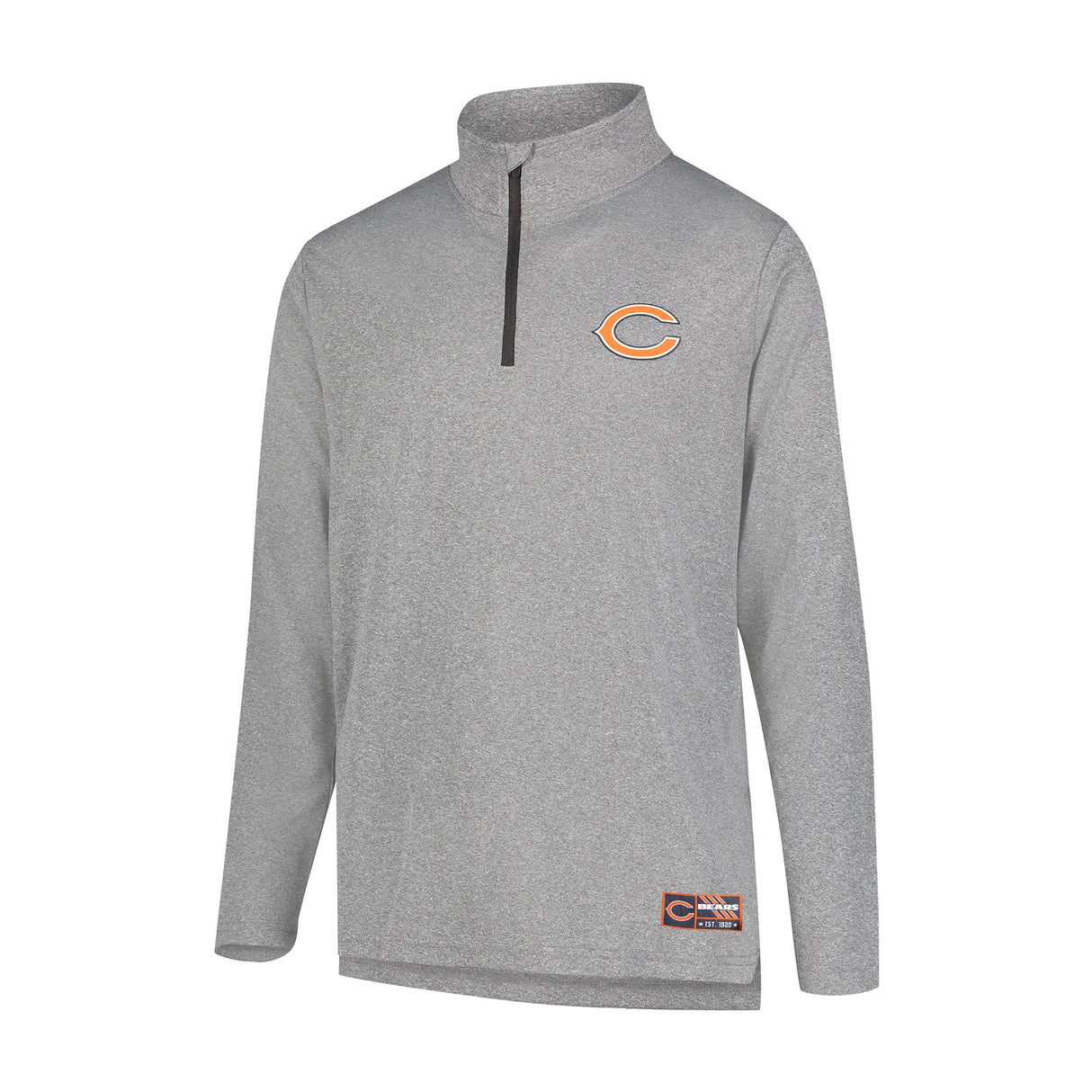 Ultra Game Men's NFL Official Super Soft Quarter Zip Long Sleeve T-Shirt