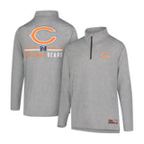 Ultra Game Men's NFL Official Super Soft Quarter Zip Long Sleeve T-Shirt