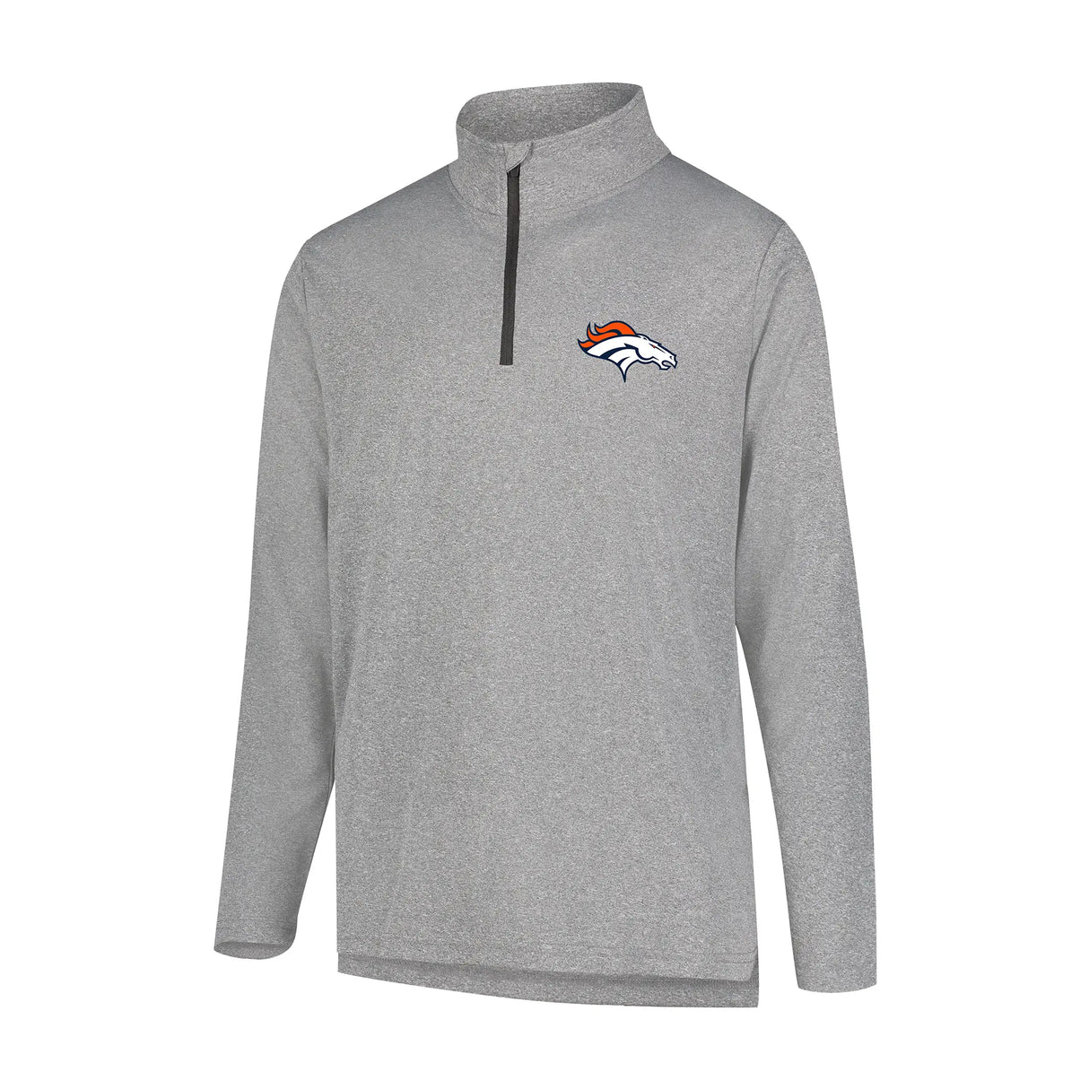 Ultra Game Men's NFL Official Super Soft Quarter Zip Long Sleeve T-Shirt