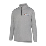 Ultra Game Men's NFL Official Super Soft Quarter Zip Long Sleeve T-Shirt
