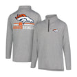 Ultra Game Men's NFL Official Super Soft Quarter Zip Long Sleeve T-Shirt | Denver Broncos