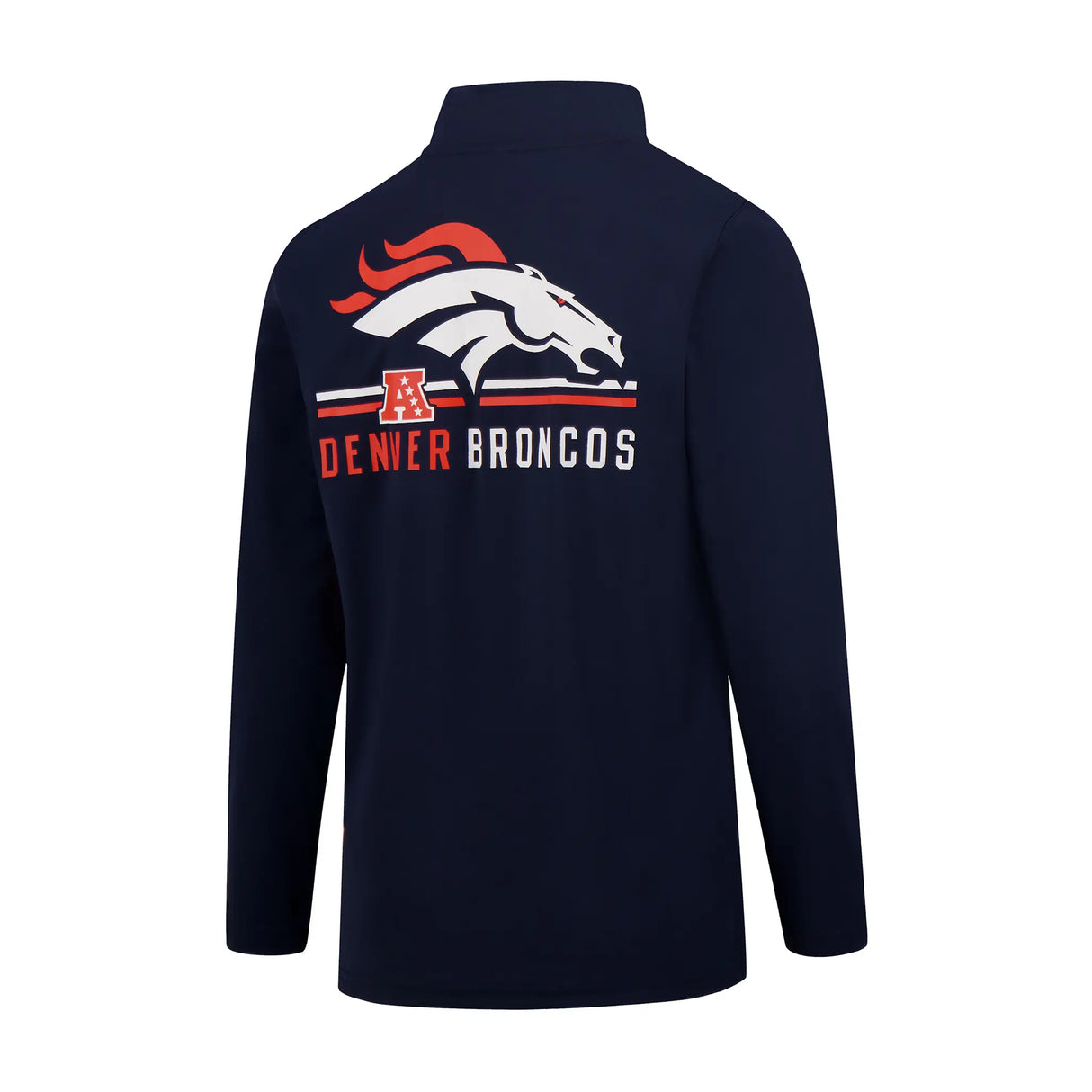 Ultra Game Men's NFL Official Super Soft Quarter Zip Long Sleeve T-Shirt