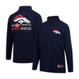 Ultra Game Men's NFL Official Super Soft Quarter Zip Long Sleeve T-Shirt | Denver Broncos