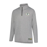 Ultra Game Men's NFL Official Super Soft Quarter Zip Long Sleeve T-Shirt