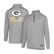 Ultra Game Men's NFL Official Super Soft Quarter Zip Long Sleeve T-Shirt | Green Bay Packers