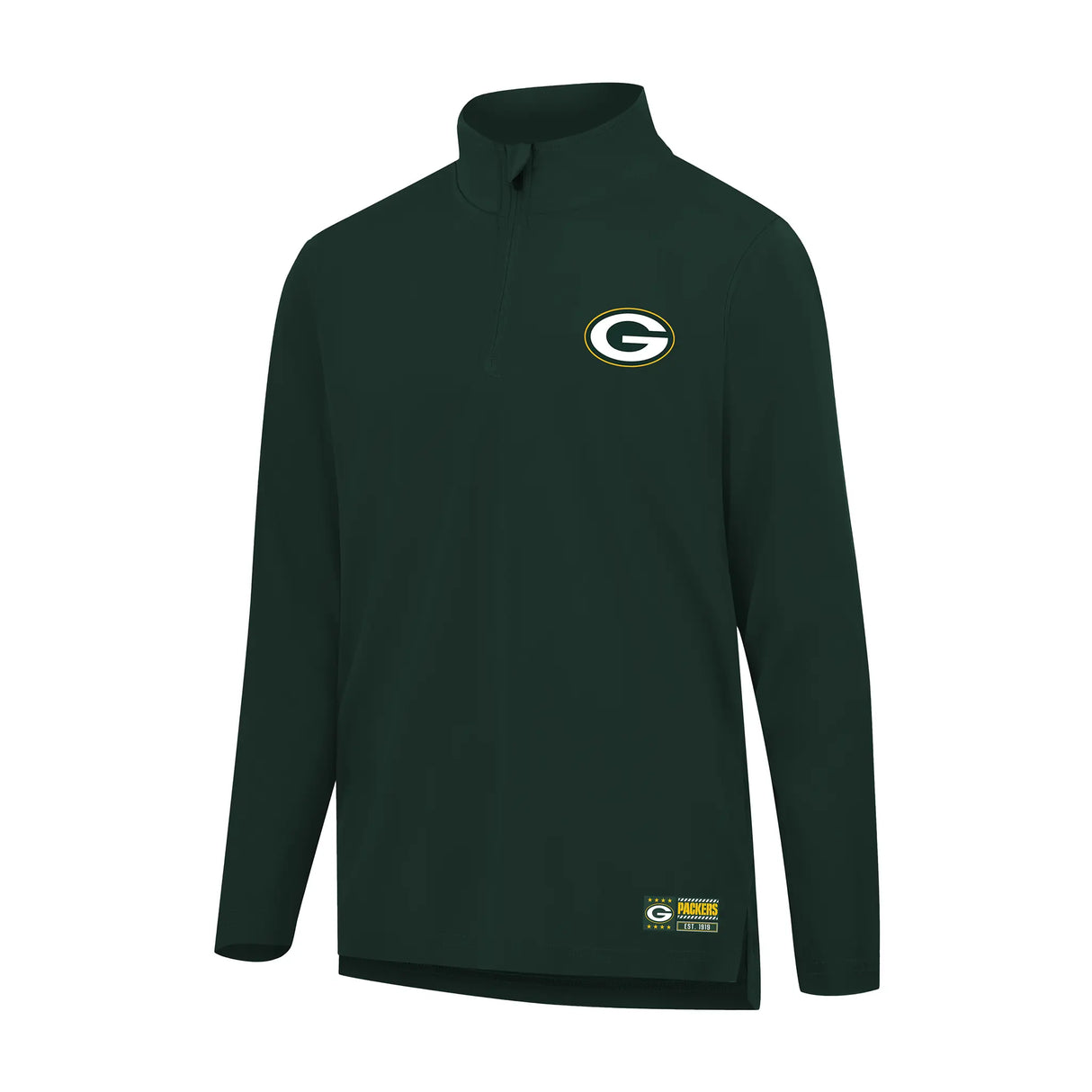 Ultra Game Men's NFL Official Super Soft Quarter Zip Long Sleeve T-Shirt