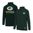 Ultra Game Men's NFL Official Super Soft Quarter Zip Long Sleeve T-Shirt | Green Bay Packers