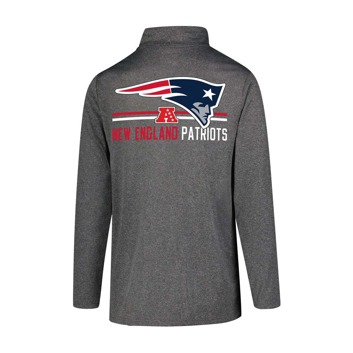 Ultra Game Men's NFL Official Super Soft Quarter Zip Long Sleeve T-Shirt