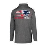 Ultra Game Men's NFL Official Super Soft Quarter Zip Long Sleeve T-Shirt