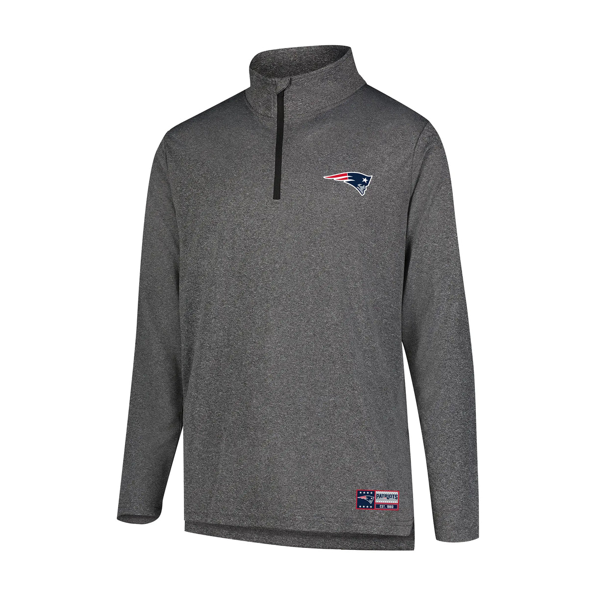Ultra Game Men's NFL Official Super Soft Quarter Zip Long Sleeve T-Shirt