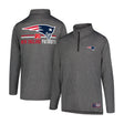 Ultra Game Men's NFL Official Super Soft Quarter Zip Long Sleeve T-Shirt | New England Patriots