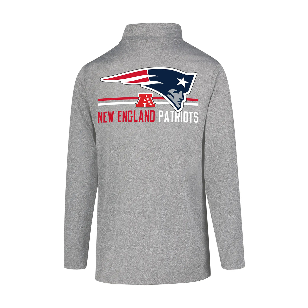 Ultra Game Men's NFL Official Super Soft Quarter Zip Long Sleeve T-Shirt