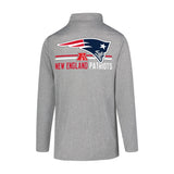 Ultra Game Men's NFL Official Super Soft Quarter Zip Long Sleeve T-Shirt