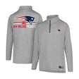 Ultra Game Men's NFL Official Super Soft Quarter Zip Long Sleeve T-Shirt | New England Patriots